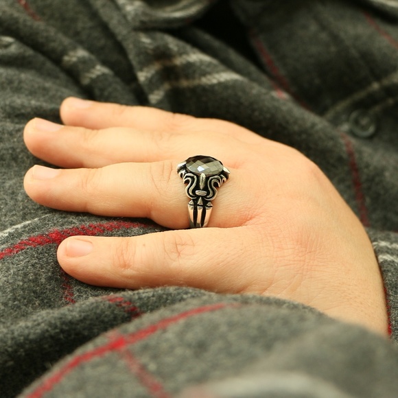 Sterling Silver Men's Rings CZ 9.5 - Picture 5 of 8